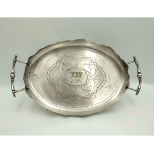 Wolska Factory near Warsaw—a gilded platter on a stand, 19th/20th century