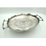 Wolska Factory near Warsaw—a gilded platter on a stand, 19th/20th century