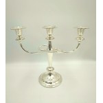 Three-branched candlestick, silver-plated, England - height: 24 cm