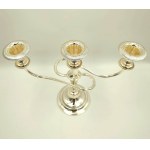 Three-branched candlestick, silver-plated, England - height: 24 cm