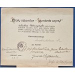 2nd Regiment of the Greater Poland Uhlans, certificate from the founder of the regimental standard [Dowbor-Muśnicki autograph]
