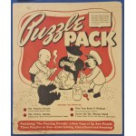 Puzzle Pack [1943, for U.S. soldiers, caricatures of Stalin, Churchill, and Roosevelt]