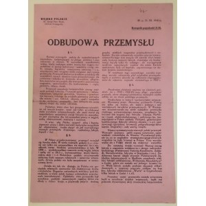 Polish Army, General Directorate of Political and Educational Affairs, Outline for Talk No. 34 — Industrial Reconstruction