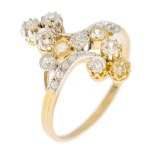 Ring with a clover motif, 19th/20th century, Art Nouveau