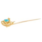 Tie pin with a snake motif, mid-20th century
