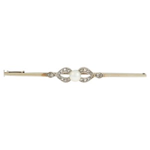 Brooch with a bow motif, France, early 20th century, Edwardian style
