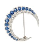 Moon-shaped brooch, first half of the 20th century