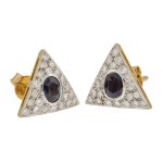 Triangle-shaped earrings, second half of the 20th century