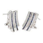 Earrings, second half of the 20th century, Art Deco style