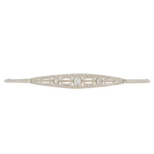 Geometric brooch, 1920s–1930s, Art Deco