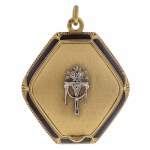 Medallion with a garland and flower motif, Austria, Vienna, second half of the 19th century, Victorian style
