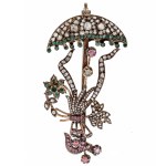 Brooch with an umbrella motif, first half of the 19th century