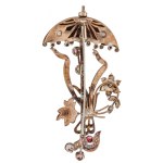 Brooch with an umbrella motif, first half of the 19th century