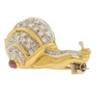 Snail-shaped brooch, second half of the 20th century