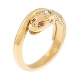 Snake-shaped ring, late 19th century, Victorian style