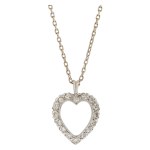 Heart-shaped pendant with a chain, second half of the 20th century