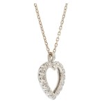 Heart-shaped pendant with a chain, second half of the 20th century