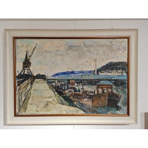 Joseph Pressmane (1904-1967), Port rzeczny - Creil, 1958