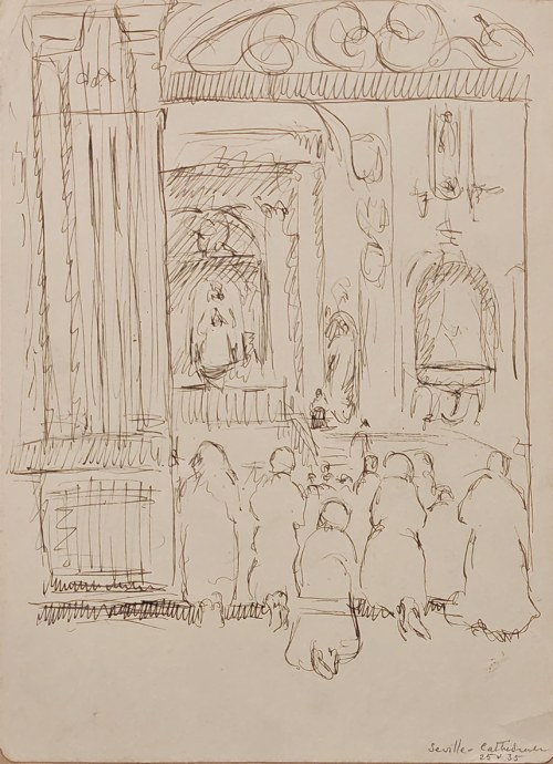 Irena Hassenberg (Reno) (1884-1953), Modlitwa w katedrze w Sewilli, 1935
