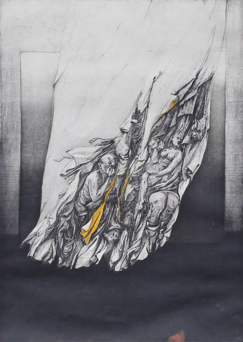Andrzej Pietsch (1932-2010), Podróżni V - przed świtem, 1971