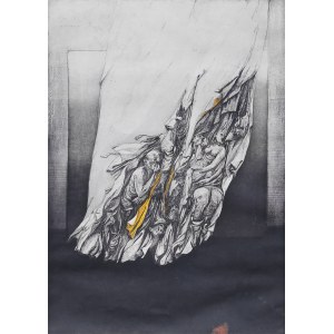 Andrzej Pietsch (1932-2010), Podróżni V - przed świtem, 1971