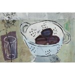 Agata Chmielewska (b. 1961, Paris), Strainer with Plums, 2025