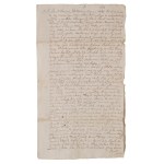 [Lithuania] Contract between families from the Vilnius County: the Ciechanowski family of the Dąbrowa coat of arms and the Dobkowicz family, for 35 kopas of Lithuanian groszy. Vilnius, October 1, 1582