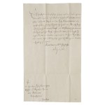 [Famous lawyer] Walenty Skorochód-Majewski, director of the Republic of Poland’s Debt Settlement Department at the Main Tax and Customs Office in Warsaw. Letter to Kazimierz Wichliński, assessor and regent on the Treasury Commission in Warsaw. Warsaw, Jul