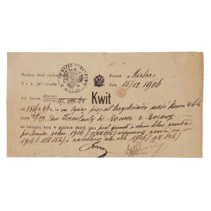 [Mielec, hr. Romerowie] Zbiór 5 dokumentów dotyczących braci hrabiów Romer z Borowej k. Mielca. Różne miejsca, 1879, 1902, 1906 i 1918