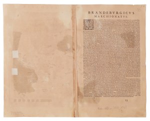 [Pomorze, Ziemia Lubuska] Abraham Ortelius, Brandeburgensis, 1588