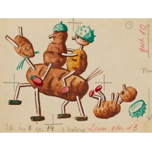 Bohdan Butenko (1931 Bydgoszcz - 2019 ), Kasztany, ilustracja do czasopisma 