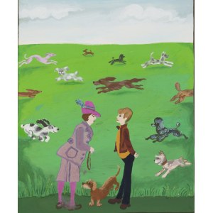 Waldemar Andrzejewski (1934 Varšava – 1993 Varšava), „Majster štetca“, knižná ilustrácia, 1974