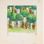 Zdzisław Witwicki (1921 Pruszków – 2019 Varšava), „Príbehy o medvedíkoch“, knižná ilustrácia, 1976–1977