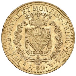 Caruso Collection - Carlo Felice (1821–1831) 80 Lire 1825 T - Nomisma ...