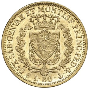 Caruso Collection - Carlo Felice (1821-1831) 80 Lire 1828 G - Nomisma ...