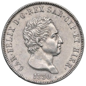 Caruso Collection - Carlo Felice (1821–1831) 5 Lire 1830 T - Nomisma 5...