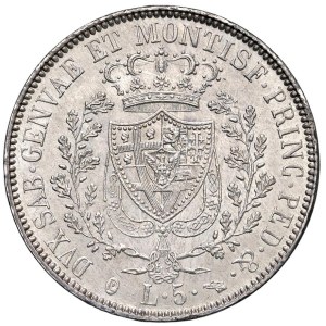 Caruso Collection - Carlo Felice (1821–1831) 5 Lire 1830 T - Nomisma 5...
