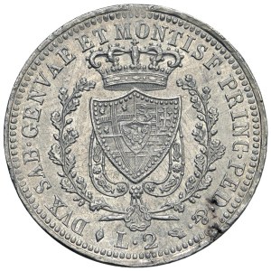 Caruso Collection - Carlo Felice (1821-1831) 2 Lire 1825 T - Nomisma 5...