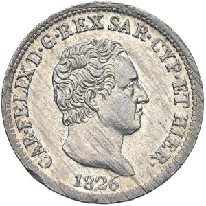 Caruso Collection - Carlo Felice (1821–1831) 50 Centesimi 1826 G - Nom...
