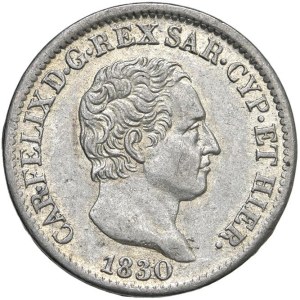 Caruso Collection - Carlo Felice (1821–1831) 50 Centesimi 1830 T - Nom...
