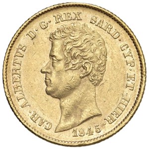 Caruso-Sammlung – Carlo Alberto (1831–1849) 20 Lire 1845 T – Nomisma...