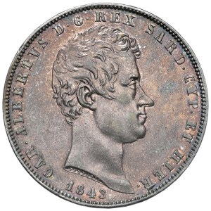 Caruso Collection - Carlo Alberto (1831-1849) 5 Lire 1843 G - Nomisma ...