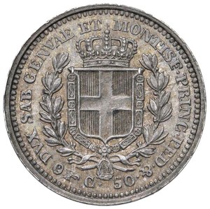 Caruso Collection - Carlo Alberto (1831-1849) 50 Centesimi 1833 T - No...