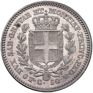 Caruso Collection - Carlo Alberto (1831-1849) 50 Centesimi 1843 T - No...