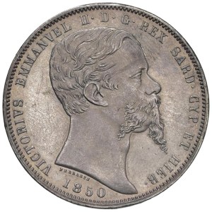 Caruso Collection - Vittorio Emanuele II (1849-1861) 5 Lire 1850 T - N...
