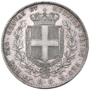 Caruso Collection - Vittorio Emanuele II (1849-1861) 5 Lire 1857 T - N...