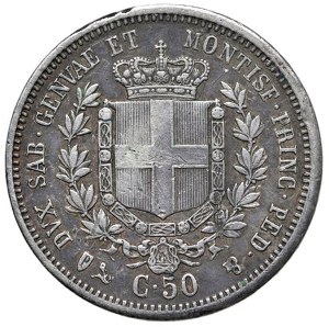 Caruso Collection - Vittorio Emanuele II (1849-1861) 50 Centesimi 1850...