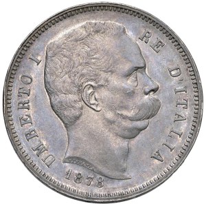 Caruso Collection - Umberto I (1878-1900) 5 Lire 1878 - Nomisma 992 AG...