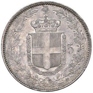 Caruso Collection - Umberto I (1878-1900) 5 Lire 1878 - Nomisma 992 AG...