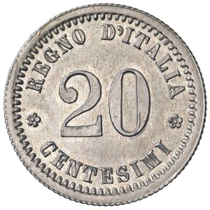 Caruso Collection - Umberto I (1878–1900) 20 Centesimi Design, 1893 g...